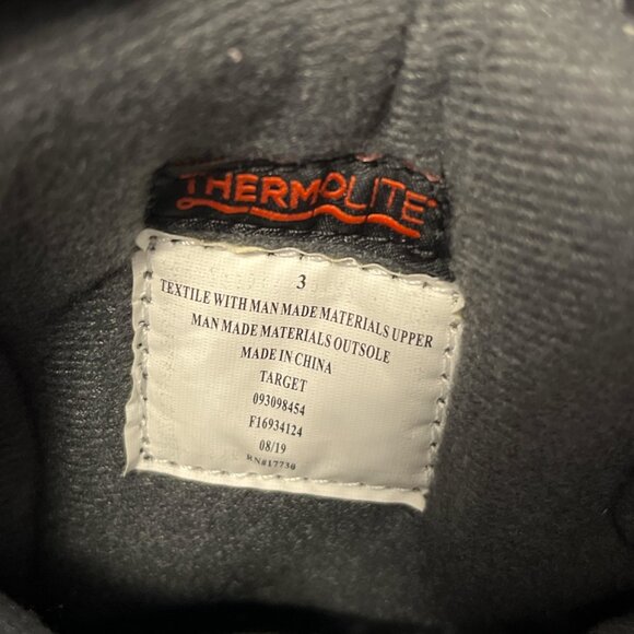 Cat & Jack Kids Winter Snow Boots Black Teal Thermolite Size 3 NWT - Picture 6 of 6